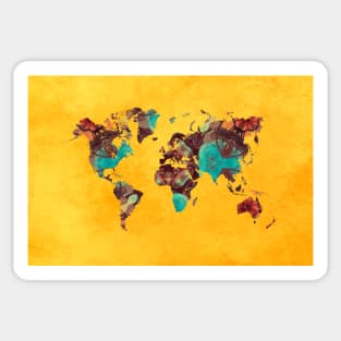 world map yellow  #map #worldmap Sticker